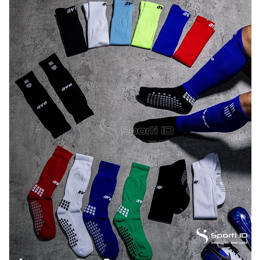 Kaos Kaki Bola Avo Anti Slip - Panjang & Pendek | Kaos Kaki Anti Slip