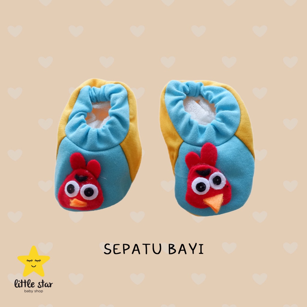 Sepatu Kain | Sepatu Bayi Newborn Cewek Cowok Boneka Motif