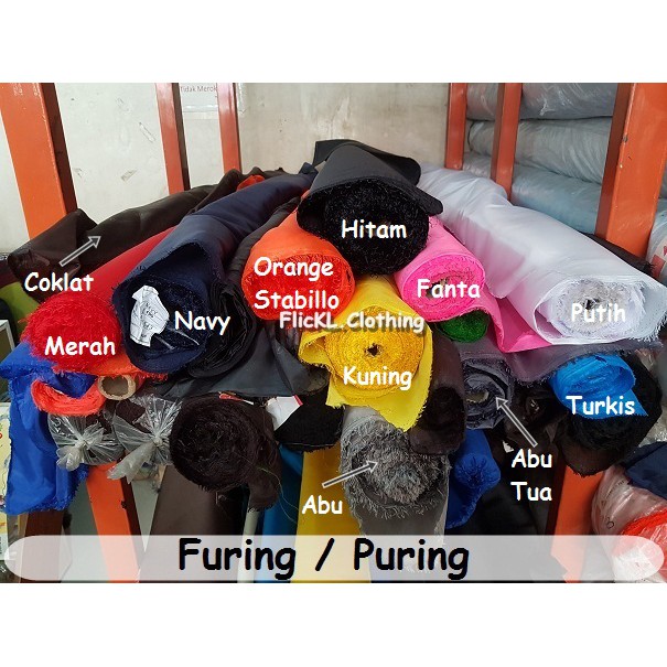 Bahan Kain Furing Puring Parasut Parasit Daleman Jas Jaket Kemeja