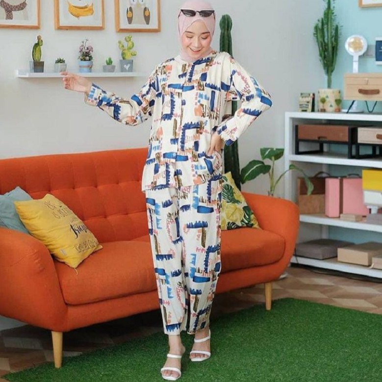 SETCEL MOTIF HYGET NAGITA // ONE SET NAGITA BUSUI TERBARU