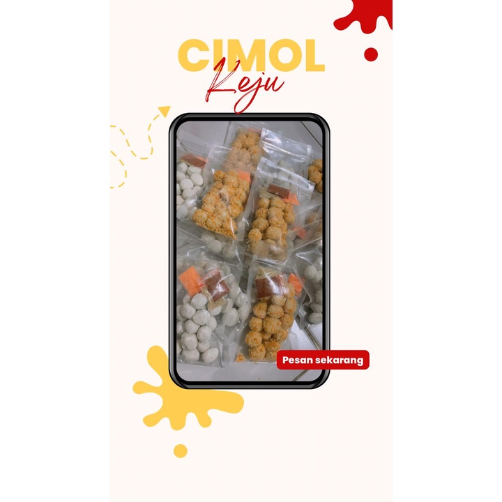 

Cimol keju frozen isi 20 pcs free 3 bumbu Keju, Pedas, Asin