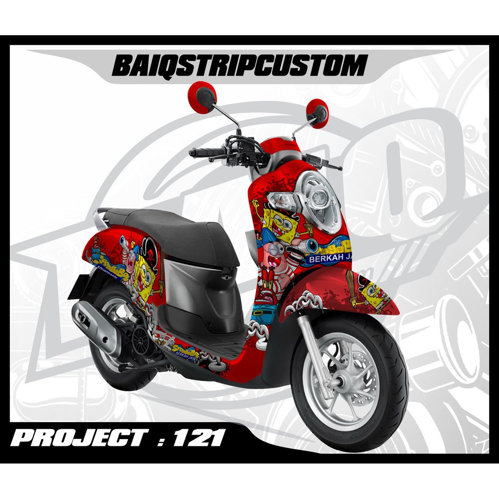 Decal Sticker - Dekal Stiker full body SCOOPY SPONGEBOB