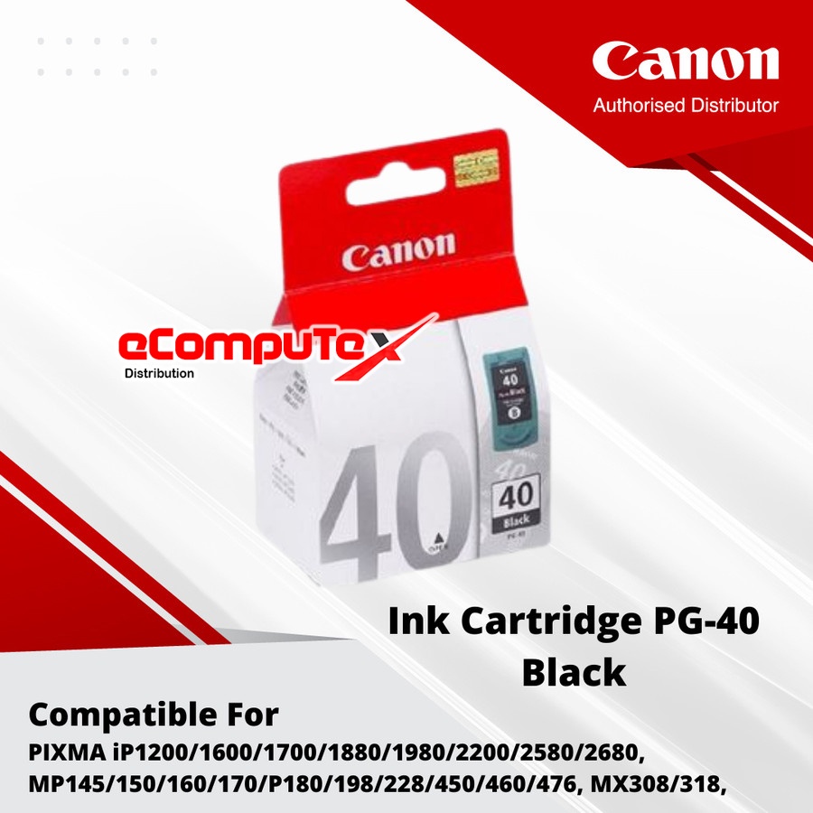 CARTRIDGE CANON PG-40 BLACK  / TINTA CATRIDGE PG40 HITAM - RESMI