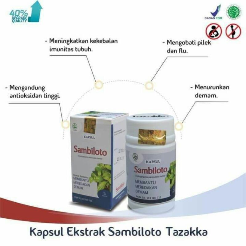 

Kapsul SAMBILOTO Herbal Antivirus Radang Paru Demam Antibiotik Alami Diabetes