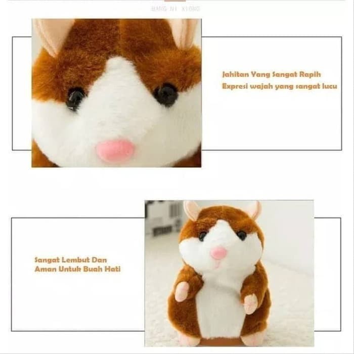 Talking Hamster Mainan Boneka Lucu Bisa Bicara Dan Bergerak