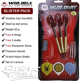 WinMax Steel Tip Dart Arrow - 580 Blister Pack Panah Jarum Papan Darts