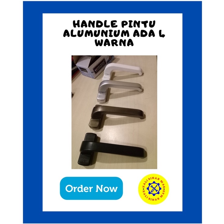 Set Handle Pintu Aluminium Weldom Gagang Pintu Minimalis untuk Pintu Rumah Aluminium 1 Set