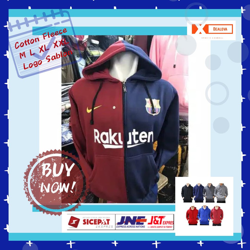 Jaket Barca Barcelona Centenary 18 19 Gradi Ori Jacket Hoodie Sweater Distro Fleece Pria Sablon