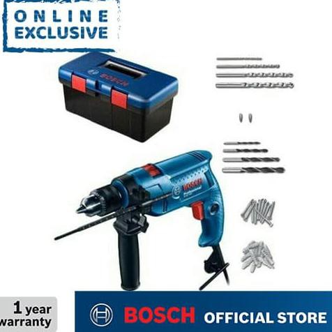 -READY- BOSCH BOR LISTRIK IMPACT SET 13MM 550WATT GSB 550 FREEDOM KIT