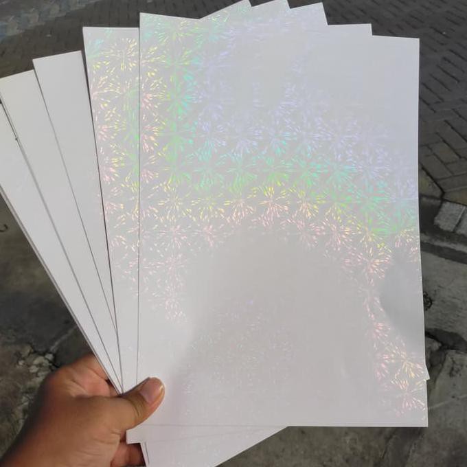 Monggo] Laminasi Dingin A4 Hologram Fireworks