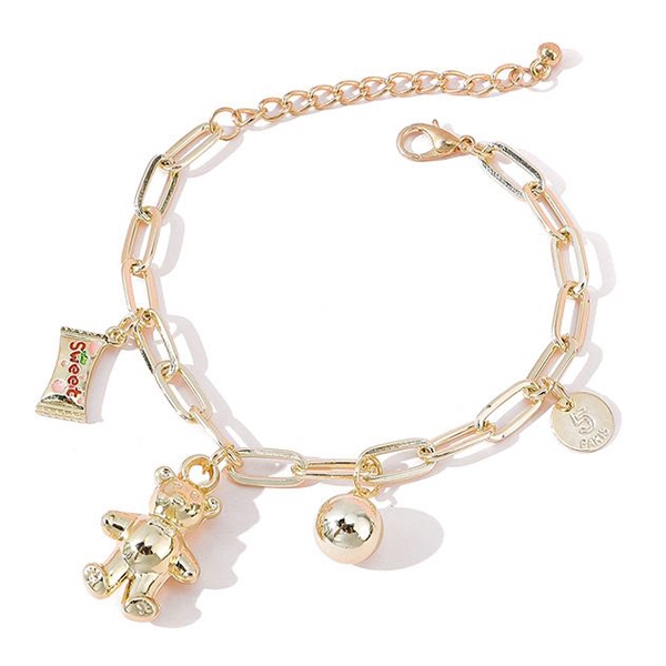 gelang kaki sweet and cute bear anklet(1G4) jge093