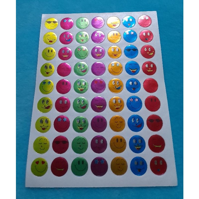 

Sticker Stiker Reward Smile 1,1cm 63 buah