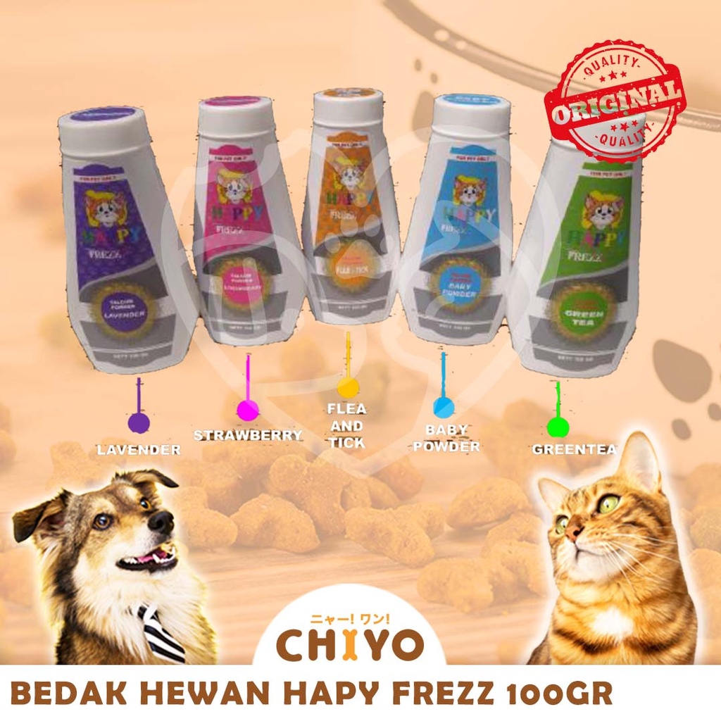 BEDAK HEWAN ANJING KUCING HAPPY FRIZZ 100GR