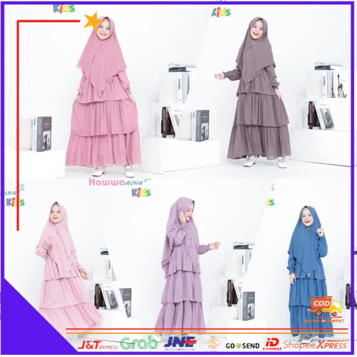 ❤BISA COD❤ RAYA COLLECTION Zunaira Syar’I (gamis & khimar)