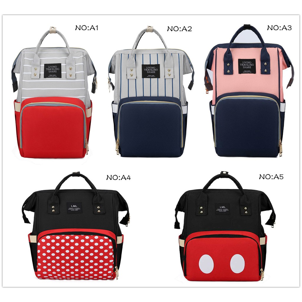 WATERPROOF TAS BAYI BACKPACK/TAS PERLENGKAPAN BABY/RANSEL/TAS POPOK / DIAPER BAG/TAS MAMI/TAS WANITA