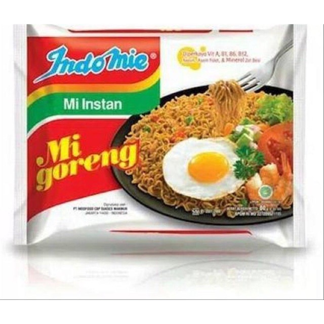

indomie goreng/soto/kari/ayam bawang/rendang