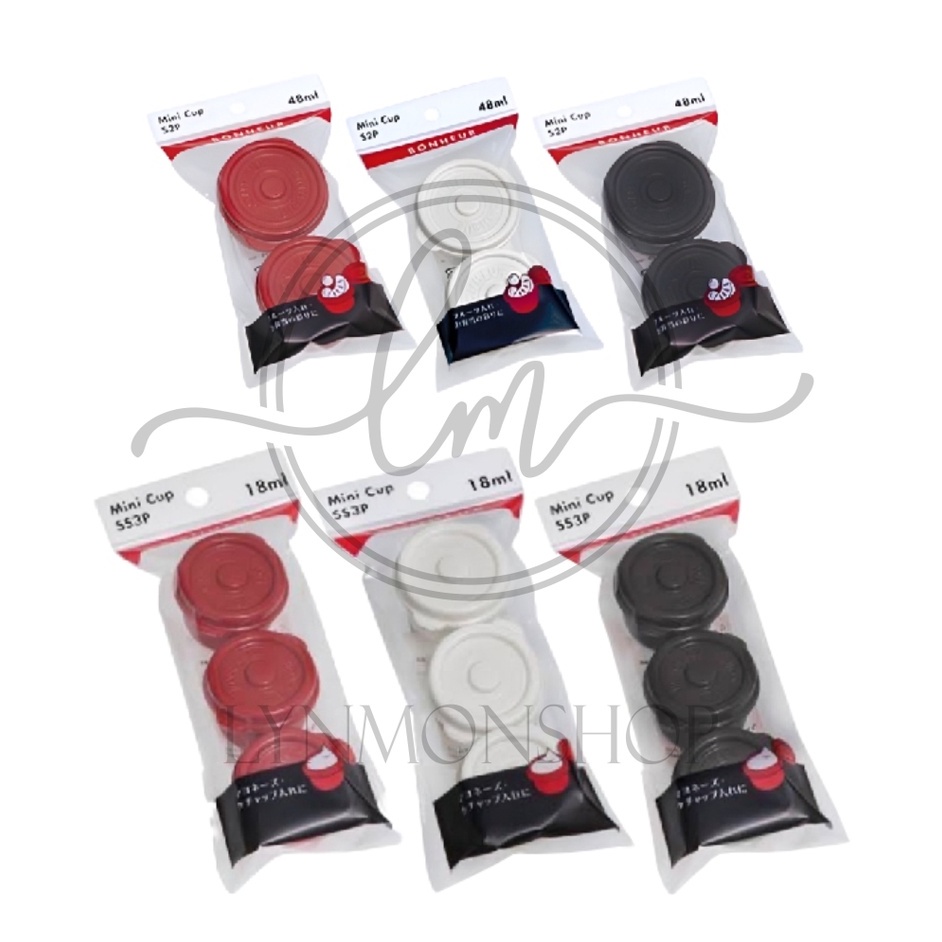 [SATUAN] Bonheur Mini Cup Sauce Container 18 ml & 48 ml - Tempat Saos Mayonaise Salad Buah Jelly Bek