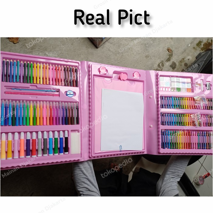 

Terlaris Crayon Alat Lukis Set 208 Pcs - Crayon Oil Paste Pensil Mewarnai Bergaransi