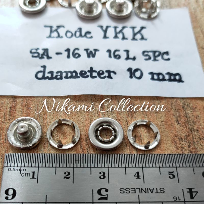 10mm YKK Kancing Cucuk | Open Ring Snap Buttons 10mm - 10sets