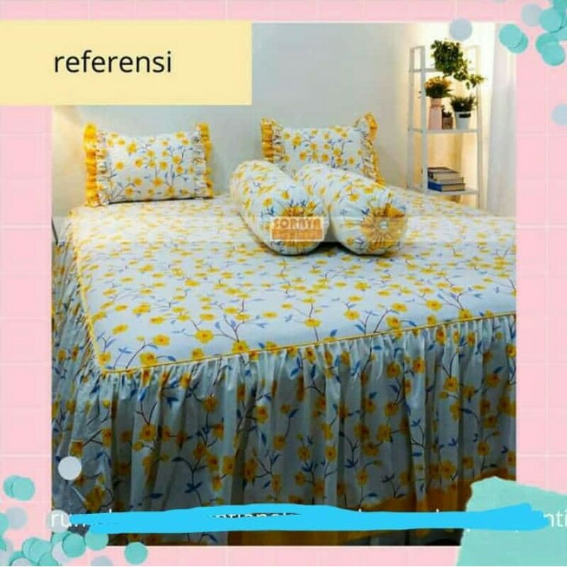 Sprei rumbai pengantin ukuran 100x200-200x200