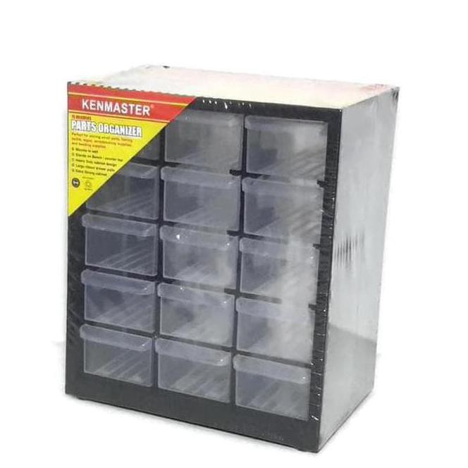 RAK KOMPONEN 15 slot / KOTAK SPARE PART / RAK SUSUN KENMASTER