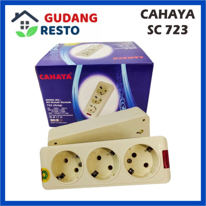 STOP KONTAK 3 LUBANG  CAHAYA ASABER / COLOKAN LISTRIK / TERMINAL OB 3 LB OUTBOW MURAH BAGUS DINDING 