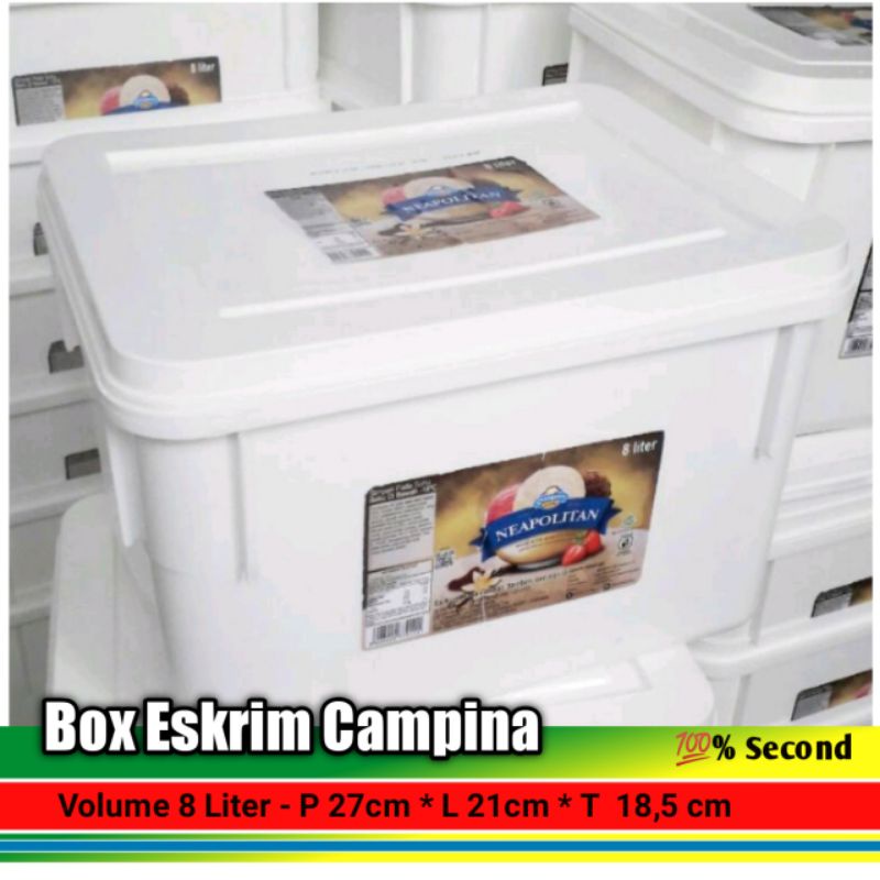 Box Eskrim Bekas 8 Liter Campina