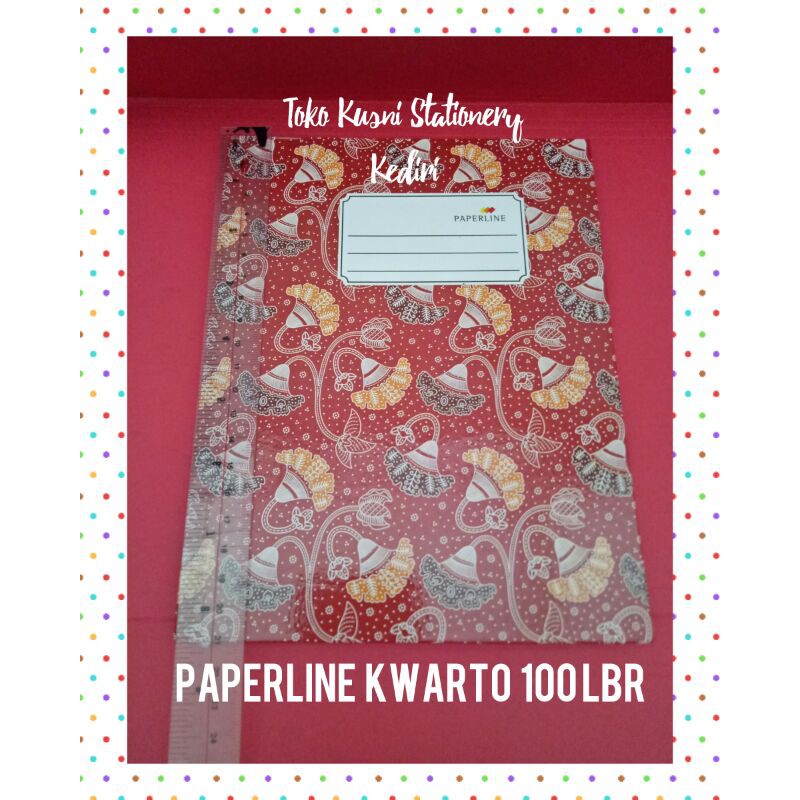 

BUKU KWARTO (QUARTO) HARD COVER PAPERLINE 100 LEMBAR