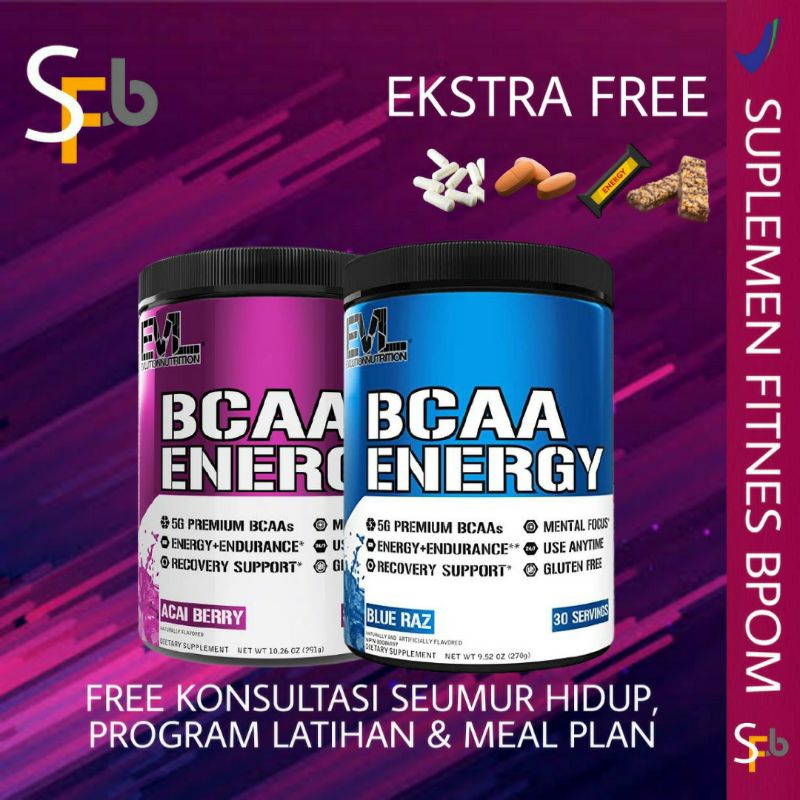 EVLUTION EVL BCAA ENERGY 30 SERVING BCAA PLUS PREWORKOUT PRE AMINO ENERGY BCAA R1 EVLUTION BCAA