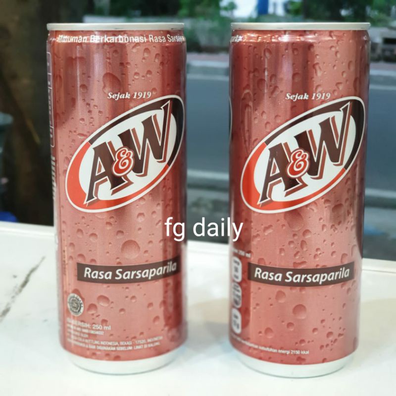 A&w kaleng root beer / aw root beer / minuman sarsaparilla / minuman kaleng