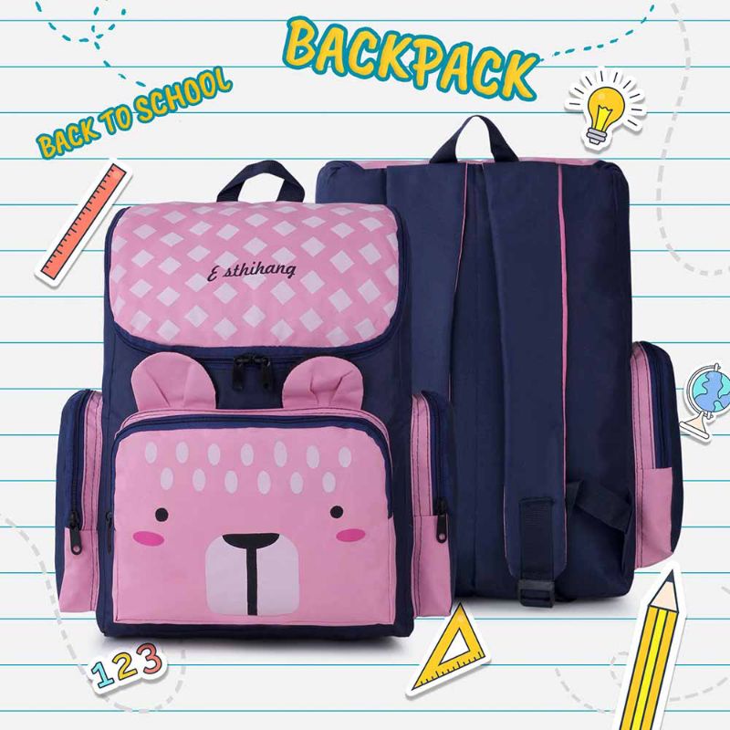 Tas Sekolah Model Terbaru Pink Tas Ransel Anak Tas Backpack Anak Cowok Cewek TK SD BK120