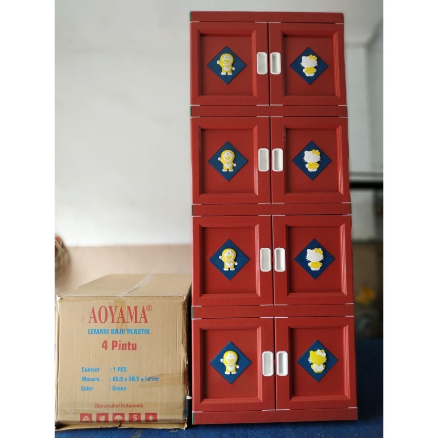 LEMARI PLASTIK AOYAMA LEMARI 4 SUSUN 4 PINTU