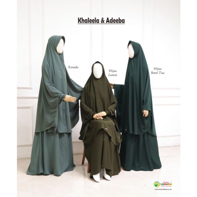 SET SYAR'I KHALEELA ADEEBA CALAMARIE SILK BY.MOSLEM LIBASUNA