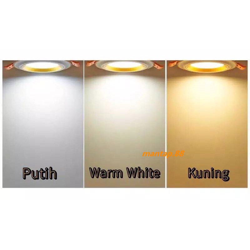 lampu downlight led 3warna 5w/ lampu led 3warna/ panel led/ lampu plafon