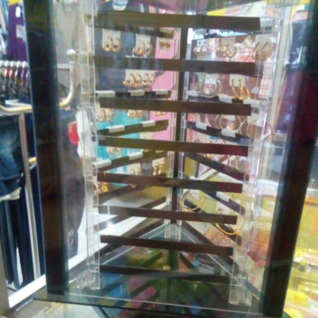 Acrylic Tempat Anting 3sisi, Akrilik Jawerly Organizer 3d ,