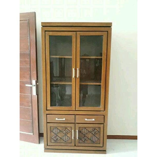 lemari pajangan jati jepara - bufet - partisi - furniture - nakas