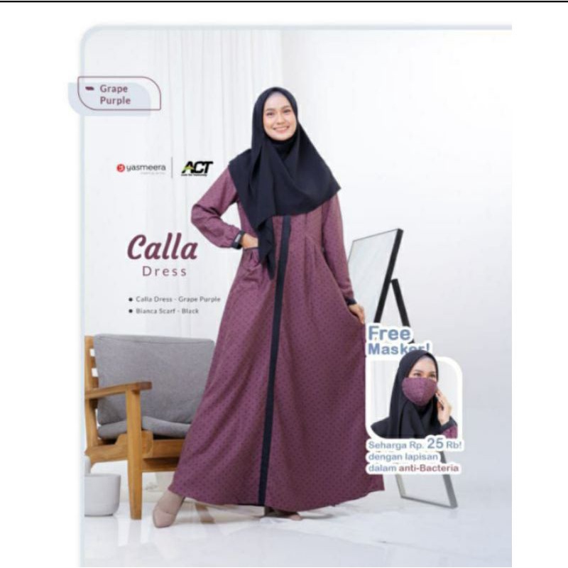 PROMO Calla dress by yasmeera/dress polka/dress kekinian