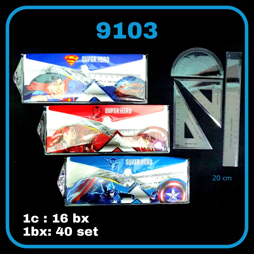 

ILP Penggaris Set 20cm ZH-9103 / Penggaris / Penggaris Segitiga