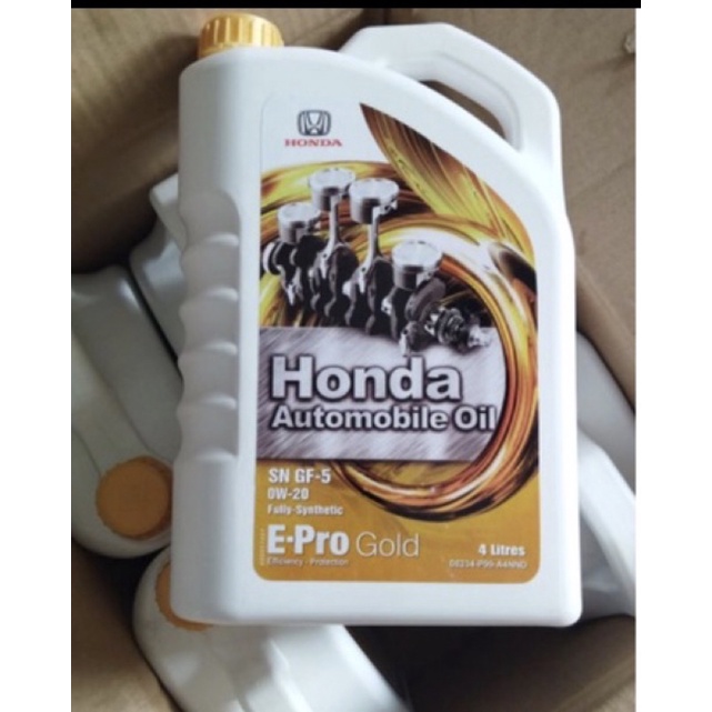 Oli Mesin Mobil Honda E-Pro EPRO Gold 0W-20 Full Sintetik 4000ML 4Liter