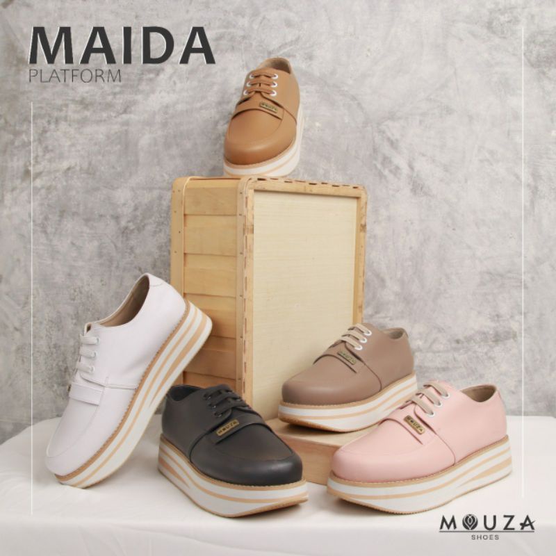 [Mouza Official] Sepatu Platform Maida By Mouza Shoes | Wedges Wanita | Sepatu Wedges Premium