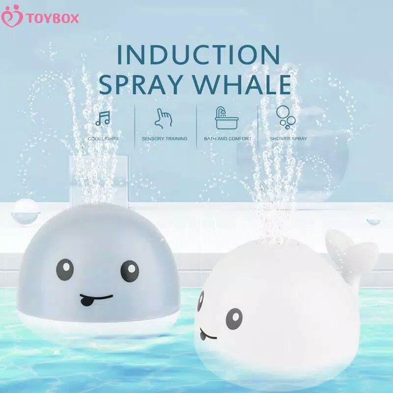 Mainan Mandi Anak ikan Paus atau Bath Toys Whale Spray