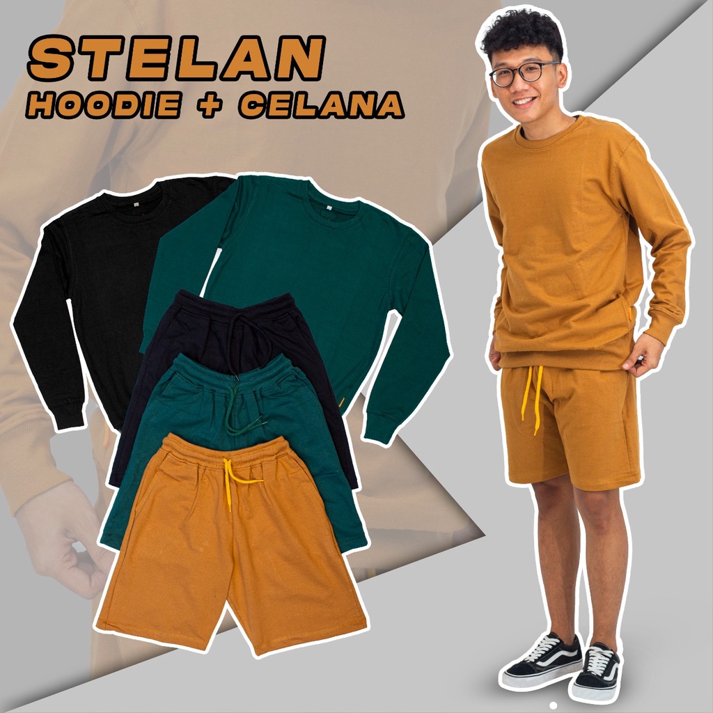 SWEATER CREWNECK BAJU OLAHRAGA PRIA WANITA ONE SET PRIA