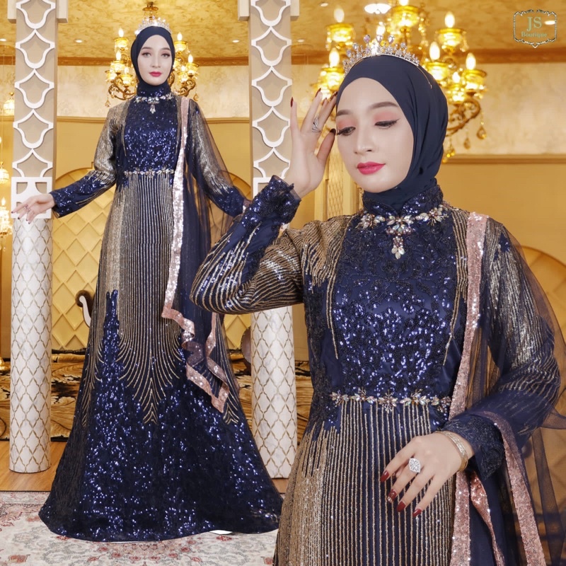 Dress  Gamis Pesta mewah  JS Collection original