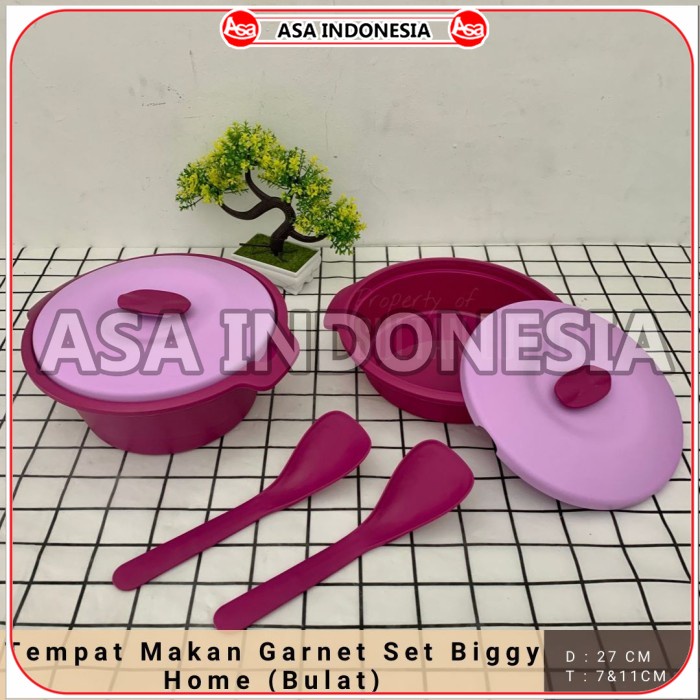 Tempat Makanan Garnet Set Biggy Home (Bulat) - ASA INDONESIA
