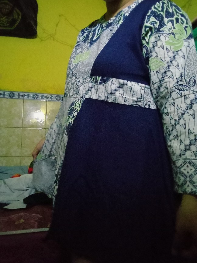 Tey-17 Batik Wanita Asj Sa Hrb026 Kenongo Kemeja Tosca Pendek