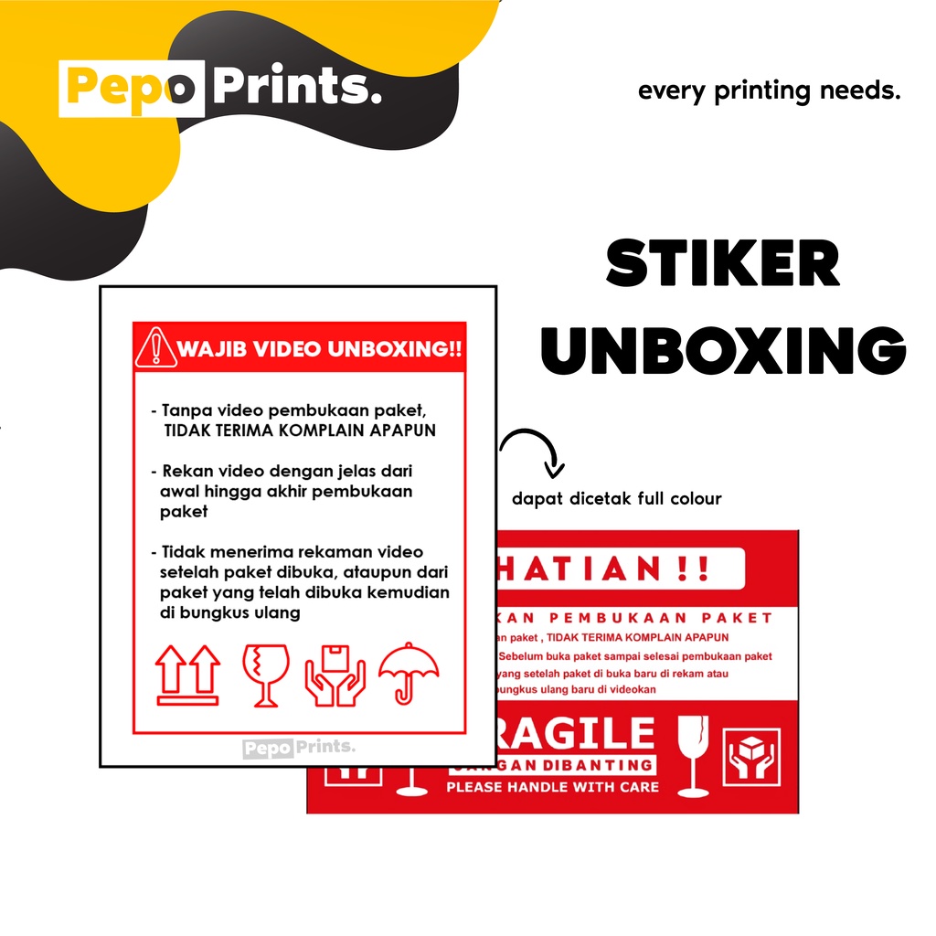

Pepo - Stiker Warning Unboxing / Label Kemasan