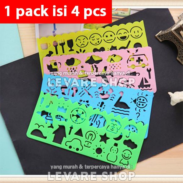 

Penggaris Cetakan Bentuk Gambar - Ruler Bergambar Pola Warna Warni