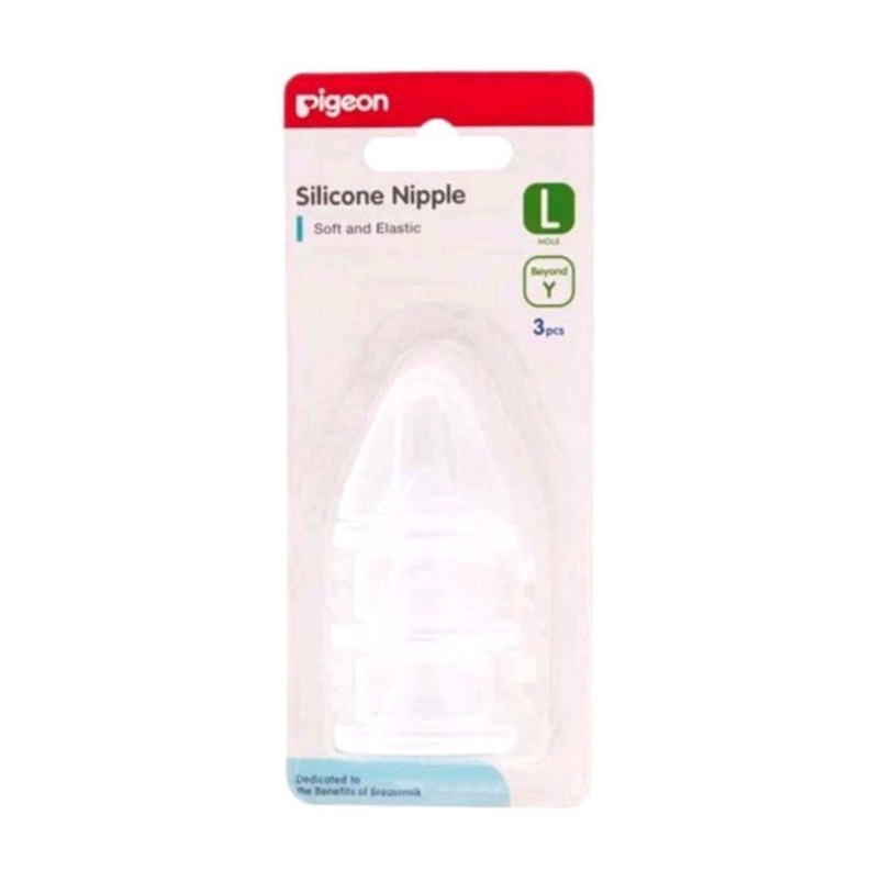 Pigeon Silicone Nipple Soft &amp; Elastic Isi 3pcs