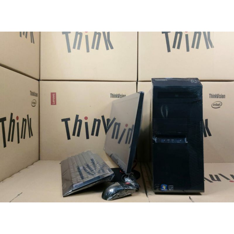 Paketan Full Dus PC Lenovo M93p Tower Intel Core i5 Gen4 Ram 4 GB DDR 3 HDD 500 GB LED 20in