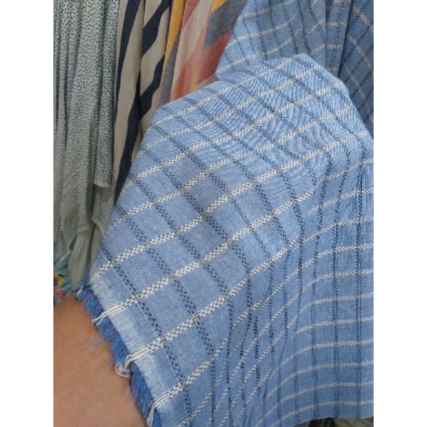 KAIN COTTON LINEN MOTIF KOTAK | BAHAN KATUN LINEN MOTIF KOTAK | KAIN KATUN LINEN MOTIF KOTAK TERBARU